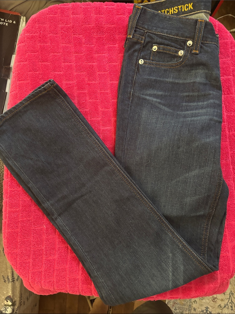 J. Crew Dark Indigo Straight Leg Jeans Matchstick Size 27S NWT